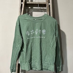 No Rain, No Flowers Crew Neck